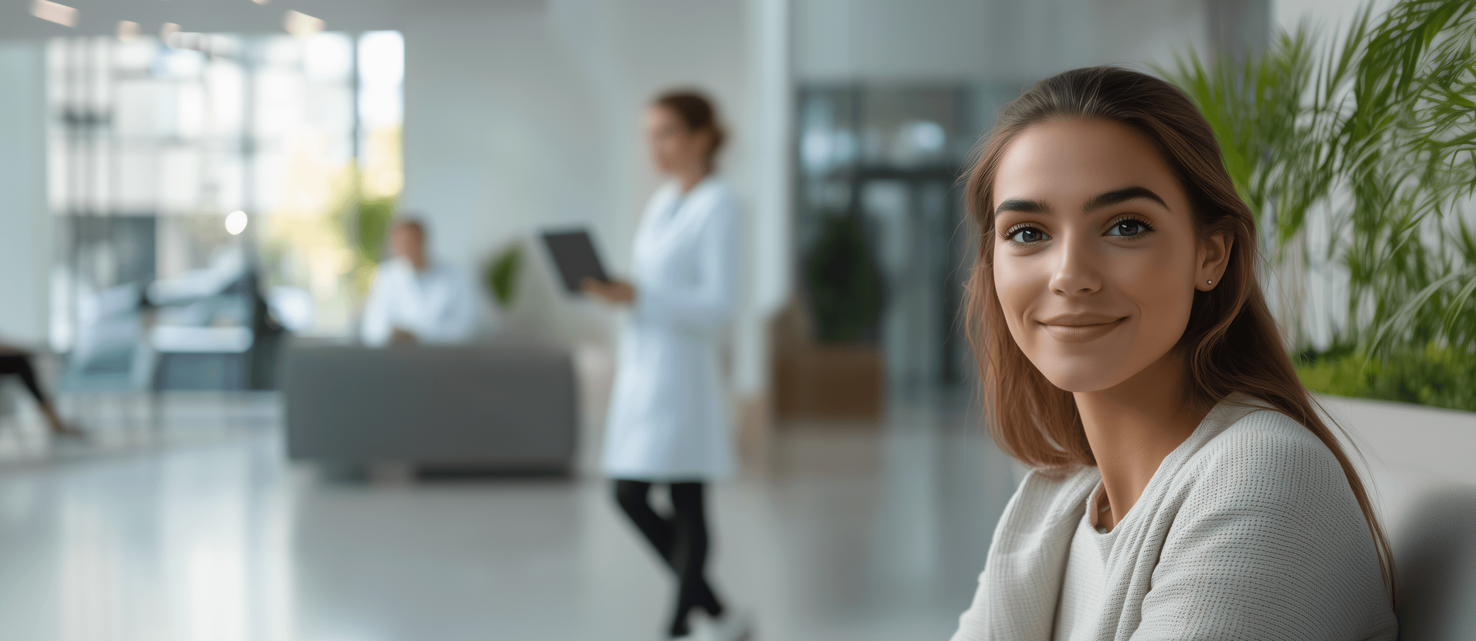 happy woman smiling